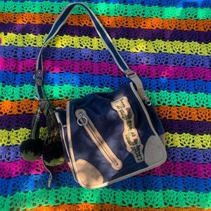 Juicy couture Blue and Beige messenger Bag